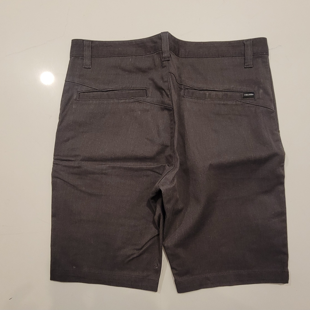 Volcom Men's Charcoal Flat Front Shorts - Picture 2 of 3